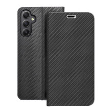 Atverčiamas dėklas, skirtas „Samsung A34 5G Luna Book“, anglies juodumo spalvos Atverčiamas dėklas, skirtas „Samsung A34 5G Luna Book“, anglies juodumo spalvos