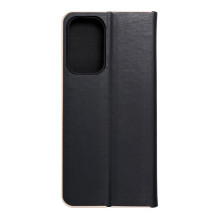 Atverčiamas dėklas, skirtas „Samsung A23 5G Luna Book“, auksinis, juodas