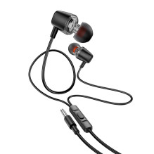 Wire earphones Jack 3,5 mm Hoco M107 black Wire earphones Jack 3,5 mm Hoco M107 black