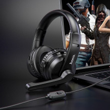 Wire headphones Jack 3,5 mm Hoco W103 black