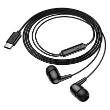Laidinės ausinės USB C Hoco M97 juodos Laidinės ausinės USB C Hoco M97 juodos