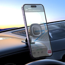 Magnetic car phone holder Hoco dashboard H73 black and gray Magnetic car phone holder Hoco dashboard H73 black and gray