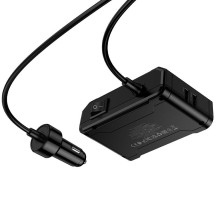 Automobilinis įkroviklis Hoco 2xUSB A + 2xUSB C+3x cigarečių degiklio prievadai PD QC3.0 240W Z64 juodas Automobilinis įkroviklis Hoco 2xUSB A + 2xUSB C+3x cigarečių degiklio prievadai PD QC3.0 240W Z64 juodas