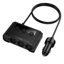Car charger Hoco 2xUSB A + 2xUSB C+3x cigarette lighter ports PD QC3.0 240W Z64 black Car charger Hoco 2xUSB A + 2xUSB C+3x cigarette lighter ports PD QC3.0 240W Z64 black