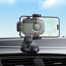 Automobilinis telefono laikiklis Hoco prietaisų skydeliui H76 juodas
