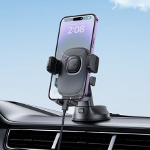 Automobilinis telefono laikiklis Hoco prietaisų skydeliui H76 juodas