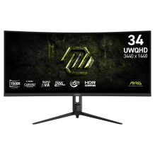 86,4 cm (34") 3440 x 1440 Pixel MSI 9S6-3DB64H-089 21:9 UltraWide Quad HD VA 0,5 ms 200 Hz DisplayPort HDMI Pivot H
