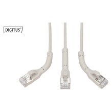 DIGITUS abwinkelbares Patchkabel F / FTP Cat.6a grau 1,0m DIGITUS abwinkelbares Patchkabel F / FTP Cat.6a grau 1,0m