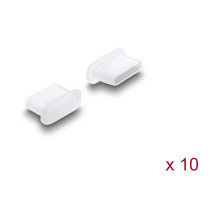 Delock Dust Cover for USB Type-C™ Port, 10 Pieces, Silicone, Transparent