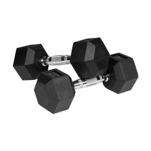 Fitneso Įranga - Rebel Active 2x5 Kg Guma Padengti Hanteliai Juodi Fitneso Įranga - Rebel Active 2x5 Kg Guma Padengti Hanteliai Juodi