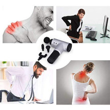 Riff FH-320 Portable Fascial Muscle Massage Gun with 6-level variable vibration + 3 nozzles / Black Riff FH-320 Portable Fascial Muscle Massage Gun with 6-level variable vibration + 3 nozzles / Black