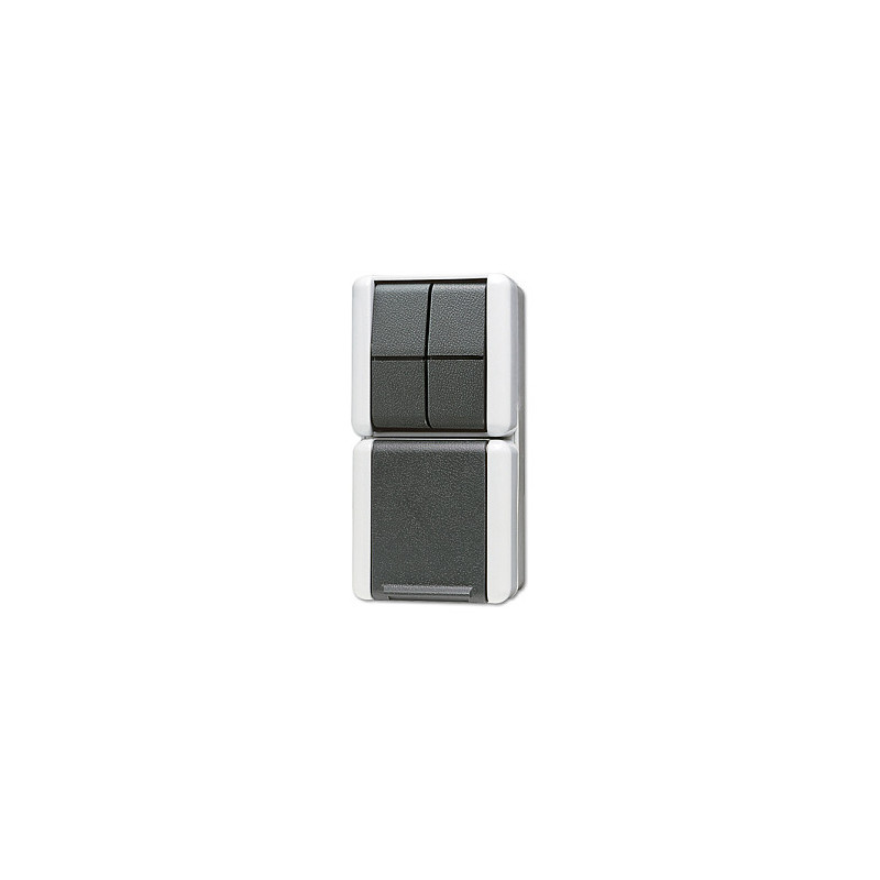Jung 875 W IP44 WG 800 AP / WD Steckdose mit Serienschalter