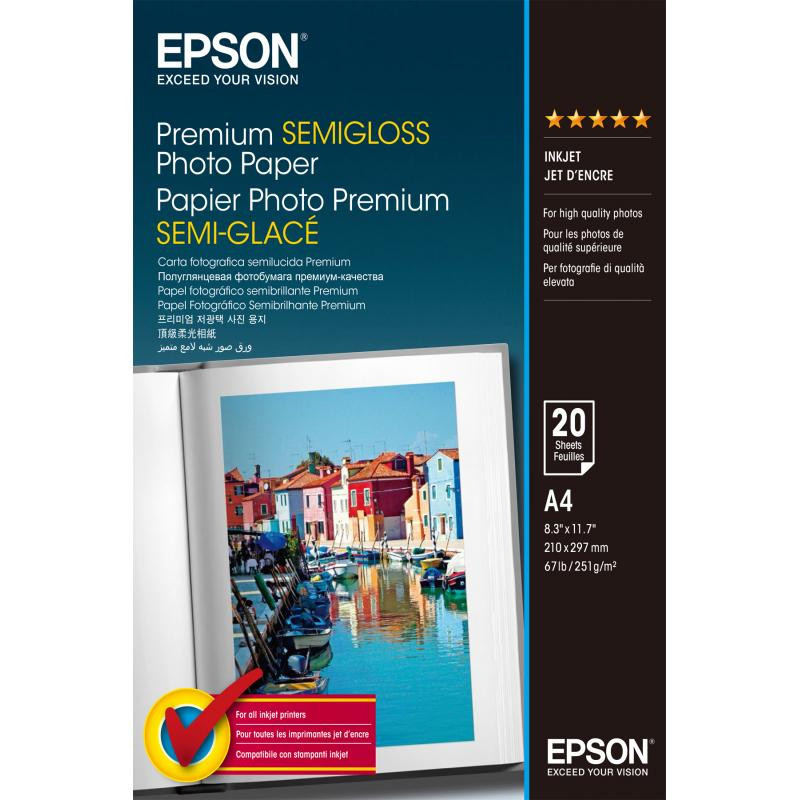 Spausdinimo Popierius - Epson C13S041332 Premium Semišviesus 265 Mikronų