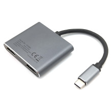 Equip Dock USB-C- 2xHDMI.USB 3.0.100WPD 15cm si Equip Dock USB-C- 2xHDMI.USB 3.0.100WPD 15cm si