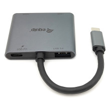 Equip Dock USB-C- 2xHDMI.USB 3.0.100WPD 15cm si Equip Dock USB-C- 2xHDMI.USB 3.0.100WPD 15cm si