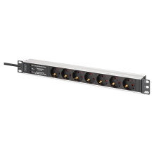 DIGITUS Steckdosenleiste 7-fach 19" Alu. 1HE 2m schwarz DIGITUS Steckdosenleiste 7-fach 19" Alu. 1HE 2m schwarz