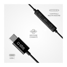 SBS Studio Mix 100C Kopfhörer mit Kabel USB-C schwarz SBS Studio Mix 100C Kopfhörer mit Kabel USB-C schwarz