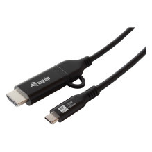 Equip Adapter USB-C- USB-C+HDMI PD100W 4K / 60Hz 1.00m Alu. Equip Adapter USB-C- USB-C+HDMI PD100W 4K / 60Hz 1.00m Alu.
