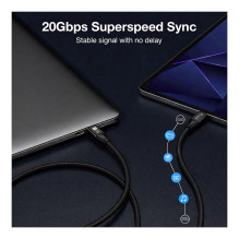 Equip Adapter USB-C- USB-C+HDMI PD100W 4K / 60Hz 1.00m Alu.