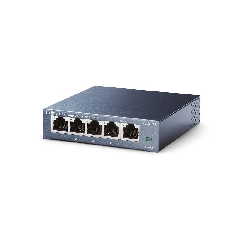 TP-Link komutatorius TL-SG105 nevaldomas, darbalaukio, 1 Gbps (RJ-45) prievadų kiekis 5, maitinimo tipas išorinis