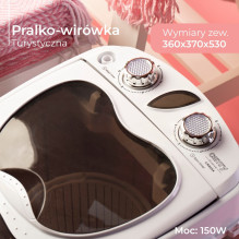 Camry Premium CR 8054 skalbimo mašina, pakraunama iš viršaus, 3 kg, ruda, balta Camry Premium CR 8054 skalbimo mašina, pakraunama iš viršaus, 3 kg, ruda, balta