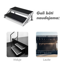 Adjustable aluminum stairs for steps 40-60 cm (2 steps) Adjustable aluminum stairs for steps 40-60 cm (2 steps)