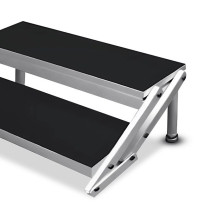 Reguliuojami aliuminiai laiptai pakylai 40-60 cm (2 pakopų) Reguliuojami aliuminiai laiptai pakylai 40-60 cm (2 pakopų)