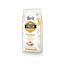 Brit Fresh 12 kg suaugusių obuolių, grikių, vištienos ir bulvių sausas pašaras