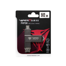 Išorinis nešiojamas SSD diskas Patriot Viper PVP30 Duo Compact 512GB 1000MB/s USB A+C 3.2 Gen2 (PVP30512G28UDG) Išorinis nešiojamas SSD diskas Patriot Viper PVP30 Duo Compact 512GB 1000MB/s USB A+C 3.2 Gen2 (PVP30512G28UDG)