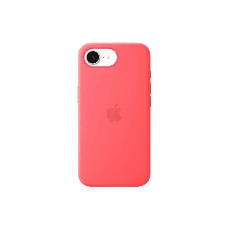 Apple - iPhone 17e Silicone Case with MagSafe - Bright Guava ,