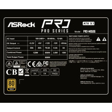 Asrock PRO-M850G 850W 80 PLUS Gold power supply unit Asrock PRO-M850G 850W 80 PLUS Gold power supply unit