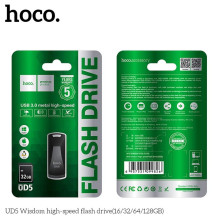 USB atmintinė 32GB USB 3.0 (USB A) Hoco UD5 pilka