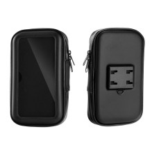Motorcycle holder for mobile phone waterproof with zip ( 5,5" - 6,3" ) black