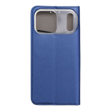 iPhone 17 PRO MAX / 18 PRO MAX atverčiamas dėklas, skirtas „Smart Case Book“, tamsiai mėlynas