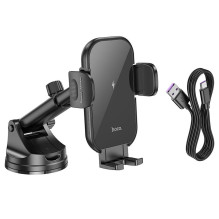 Wireless car phone holder Hoco 15 W windshield / dashboard HW5 black Wireless car phone holder Hoco 15 W windshield / dashboard HW5 black