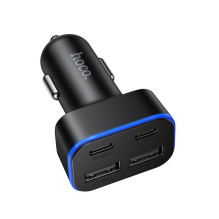 Car charger Hoco 2xUSB A + 2xUSB C PD QC3.0 42W Z63 black