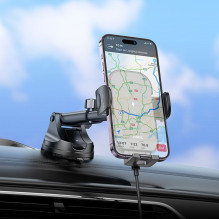 Wireless car phone holder Hoco 15 W windshield / dashboard HW5 black Wireless car phone holder Hoco 15 W windshield / dashboard HW5 black