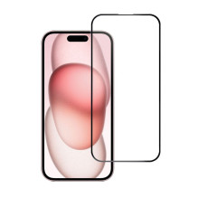 Grūdintas stiklas iPhone 15 / 16 (pilnai klijuojamas) Blue Star 5D juodas Grūdintas stiklas iPhone 15 / 16 (pilnai klijuojamas) Blue Star 5D juodas