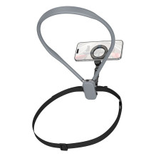 Neck magnetic phone holder Hoco K31 black gray Neck magnetic phone holder Hoco K31 black gray