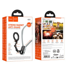 Neck magnetic phone holder Hoco K31 black gray Neck magnetic phone holder Hoco K31 black gray