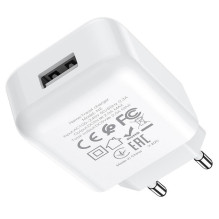 Telefono įkroviklis Hoco USB A 2A 10W N2 baltas Telefono įkroviklis Hoco USB A 2A 10W N2 baltas