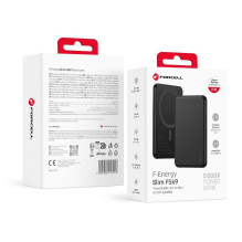 Powerbank compatible with MagSafe Forcell F-Energy Slim F5K9 QC4.0 PD3.0 15W 5000 mAh black Powerbank compatible with MagSafe Forcell F-Energy Slim F5K9 QC4.0 PD3.0 15W 5000 mAh black