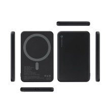 Nešiojamoji baterija, suderinama su „MagSafe Forcell F-Energy Slim F5K9 QC4.0 PD3.0“, 15 W, 5000 mAh, juoda Nešiojamoji baterija, suderinama su „MagSafe Forcell F-Energy Slim F5K9 QC4.0 PD3.0“, 15 W, 5000 mAh, juoda
