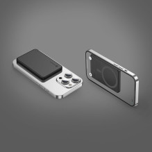 Nešiojamoji baterija, suderinama su „MagSafe Forcell F-Energy Slim F5K9 QC4.0 PD3.0“, 15 W, 5000 mAh, juoda Nešiojamoji baterija, suderinama su „MagSafe Forcell F-Energy Slim F5K9 QC4.0 PD3.0“, 15 W, 5000 mAh, juoda