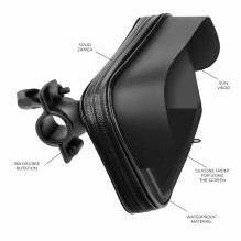 Bike holder waterproof with zip and hood ( 5,5" - 6,3" ) black Bike holder waterproof with zip and hood ( 5,5" - 6,3" ) black