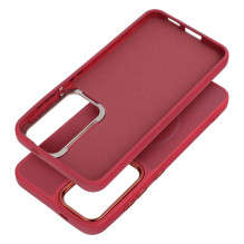 „Samsung A27 Frame Mag Cover“ dėklas, suderinamas su „MagSafe“ rausvai raudona spalva