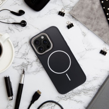Case for iPhone 14 Frame Mag Cover compatible with MagSafe black