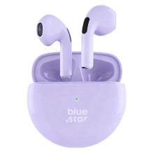 Belaidės ausinės BLUE STAR Circle Beat TX3 TWS levandų spalvos Belaidės ausinės BLUE STAR Circle Beat TX3 TWS levandų spalvos