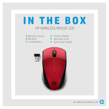 HP 220 wireless mouse, red/black HP 220 wireless mouse, red/black