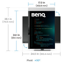 BenQ 71.6cm RD280UG 3:2 HDMI / USB-C / DP sil. lift / piv UHD